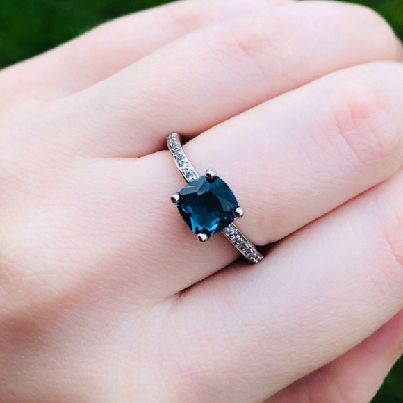 NWT Aquamarine Sterling 925 Ring - Picture 3 of 5